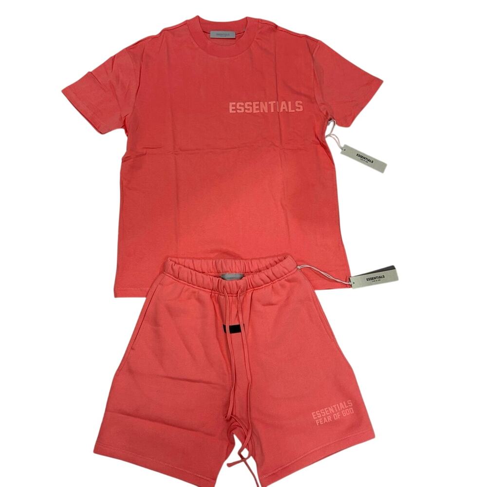 Fear of God Essentials | Coral Shirt & Short Set | NWT